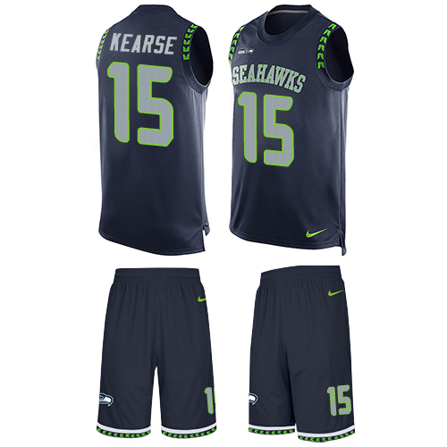 Men's Limited Jermaine Kearse Nike Jersey Navy Blue - #15 Tank Top Suit NFL Seattle Seahawks